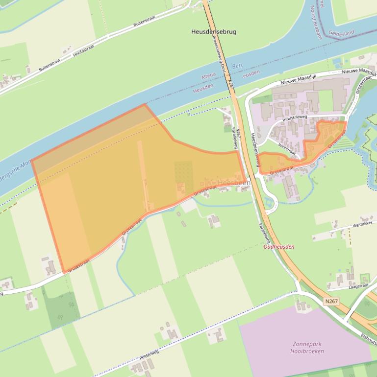 Kaart van postcodegebied 5158NB.