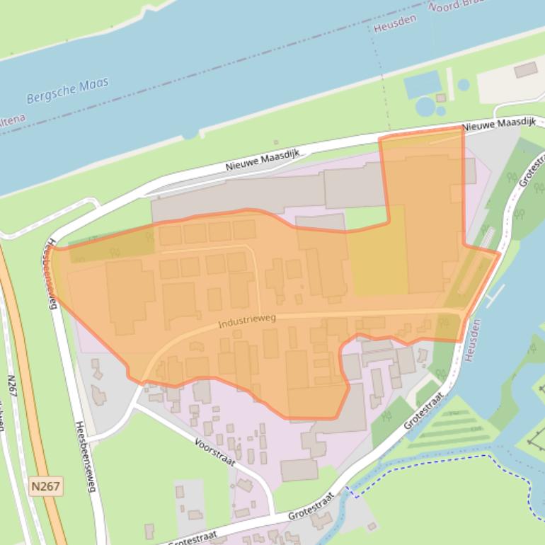 Kaart van postcodegebied 5158NJ.