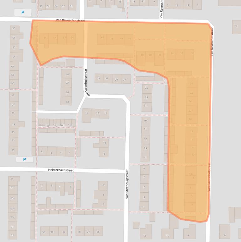 Kaart van postcodegebied 5161AG.