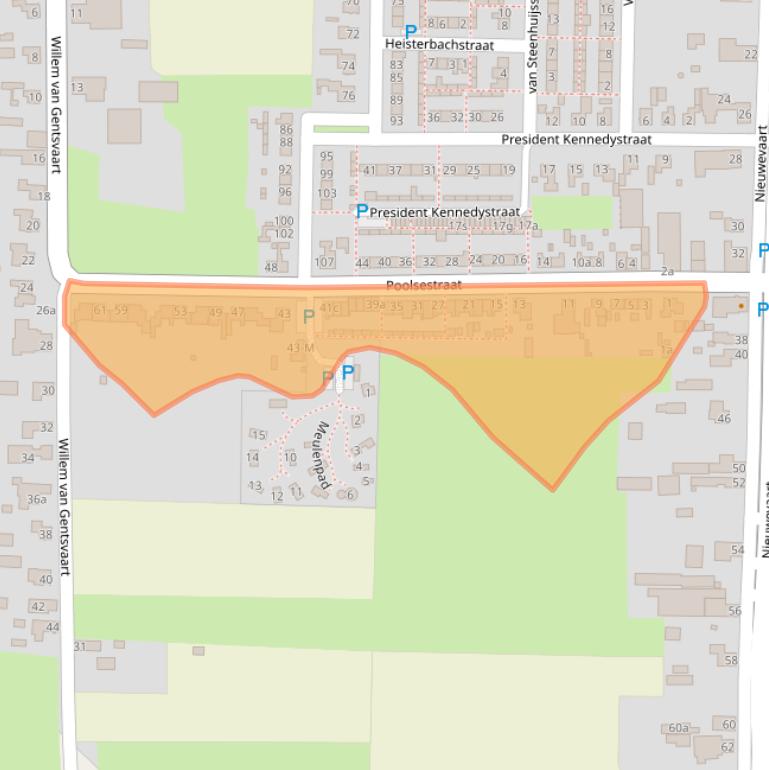 Kaart van postcodegebied 5161AL.