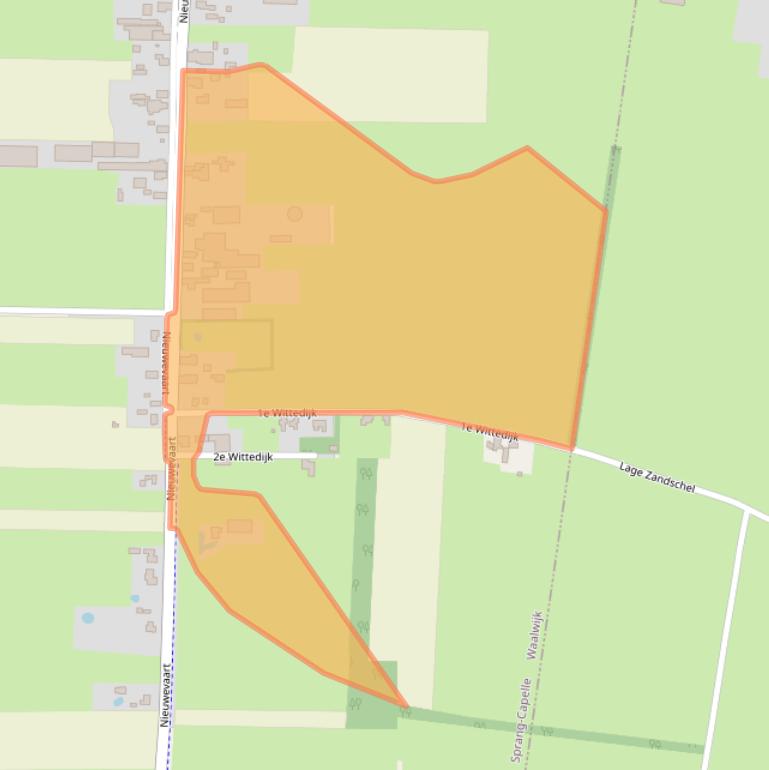 Kaart van postcodegebied 5161AP.