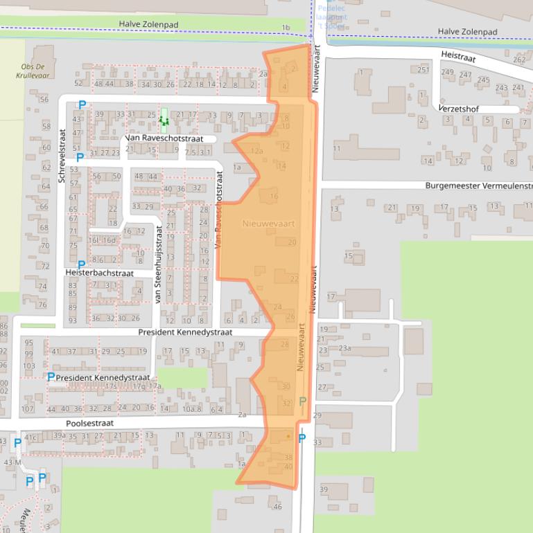 Kaart van postcodegebied 5161AR.