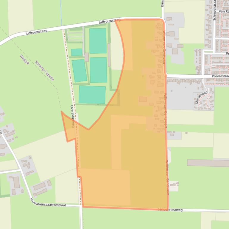 Kaart van postcodegebied 5161AV.