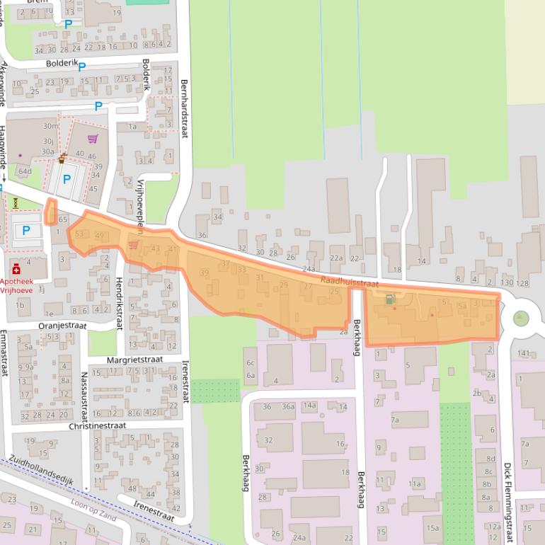 Kaart van postcodegebied 5161BD.