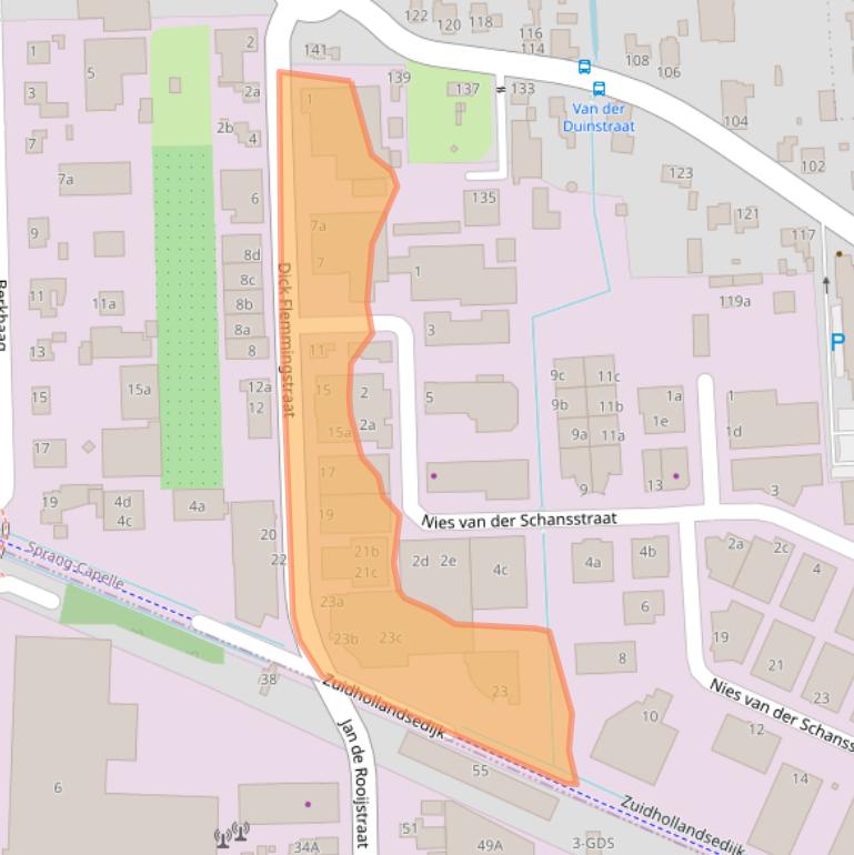 Kaart van postcodegebied 5161CA.