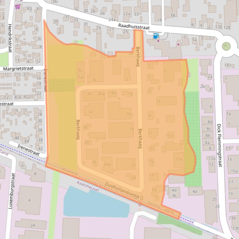 Kaart van postcodegebied 5161CC.