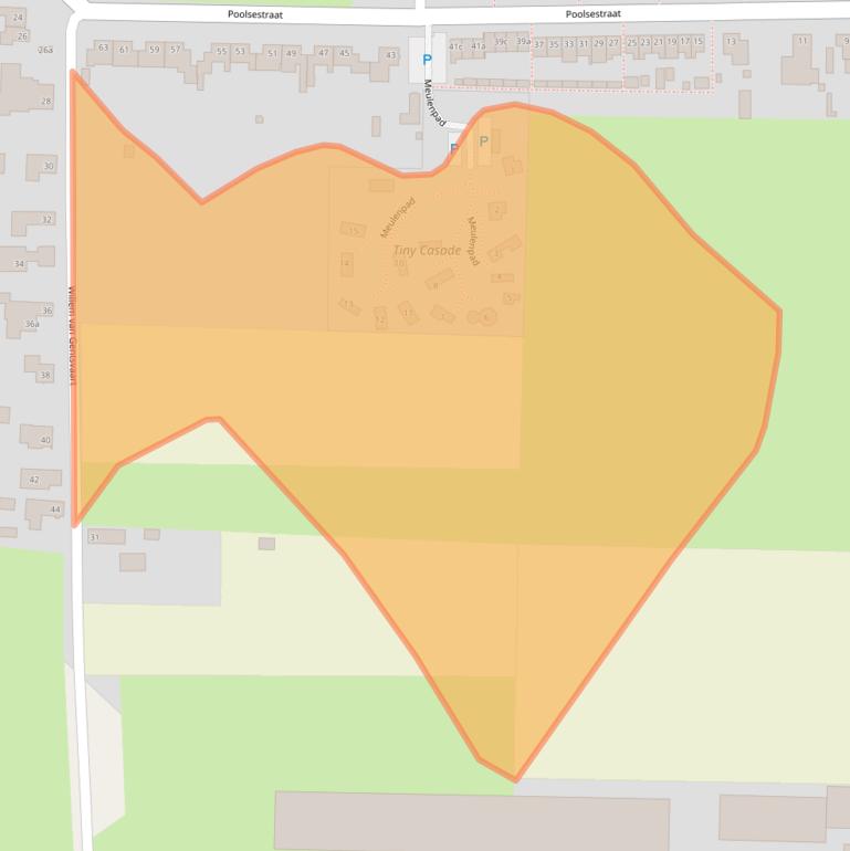 Kaart van postcodegebied 5161CZ.