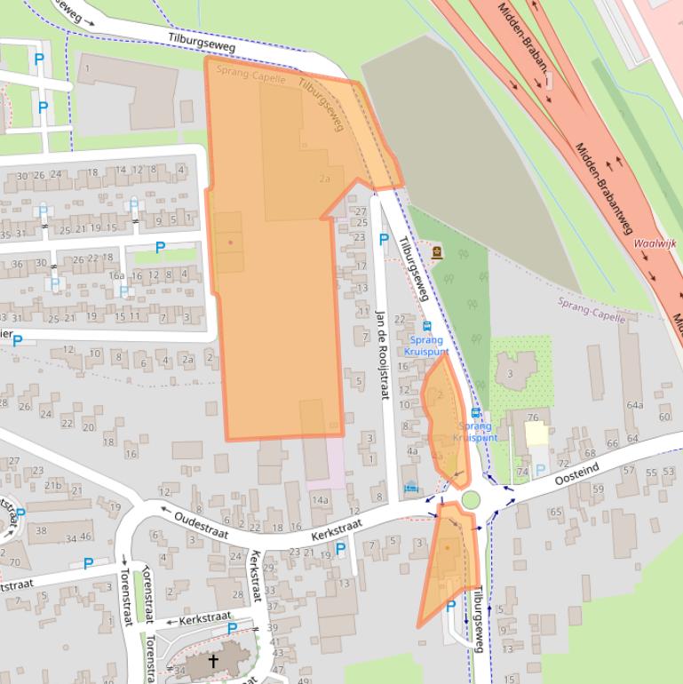 Kaart van postcodegebied 5161DA.