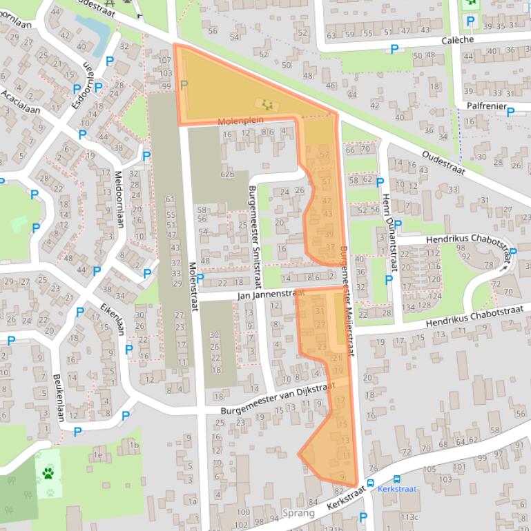 Kaart van postcodegebied 5161EN.