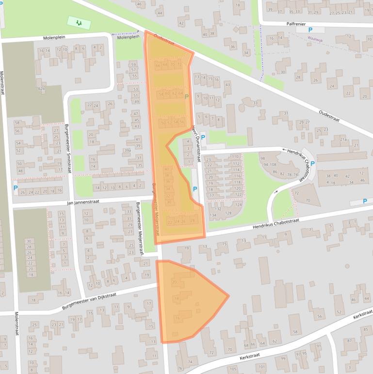 Kaart van postcodegebied 5161EP.