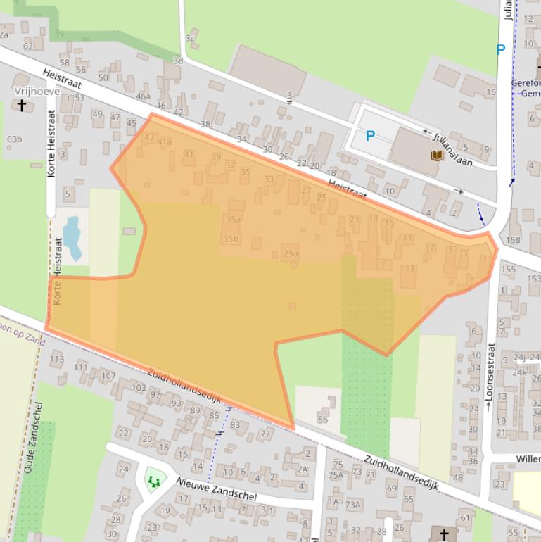 Kaart van postcodegebied 5161GA.