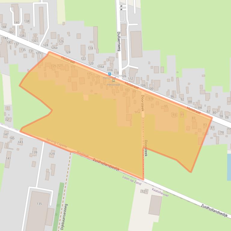 Kaart van postcodegebied 5161GC.