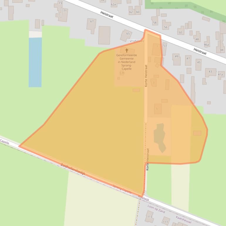 Kaart van postcodegebied 5161GR.