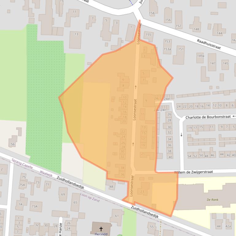 Kaart van postcodegebied 5161HA.