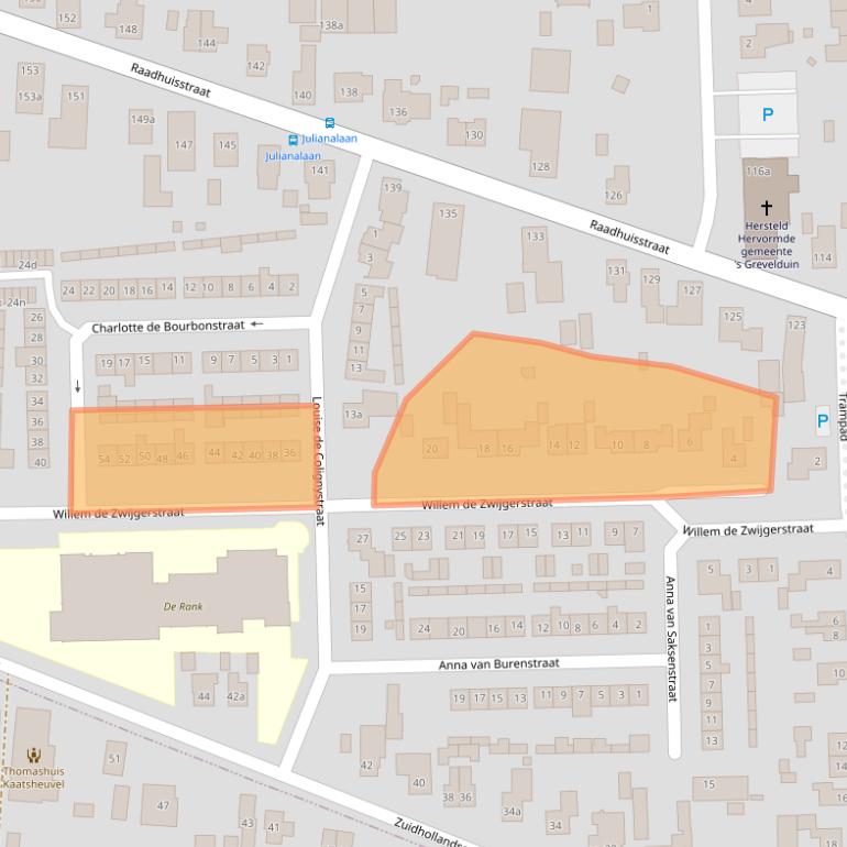 Kaart van postcodegebied 5161HC.