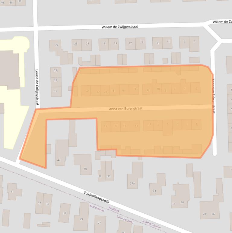 Kaart van postcodegebied 5161HH.
