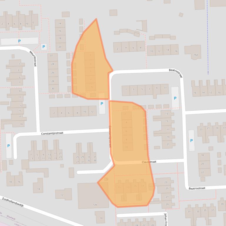 Kaart van postcodegebied 5161HV.