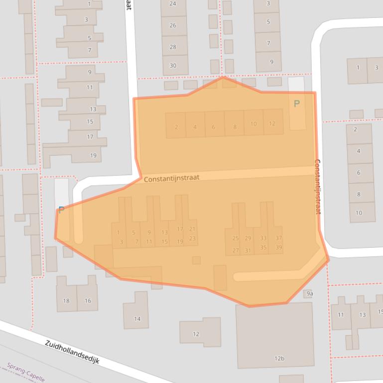 Kaart van postcodegebied 5161JC.