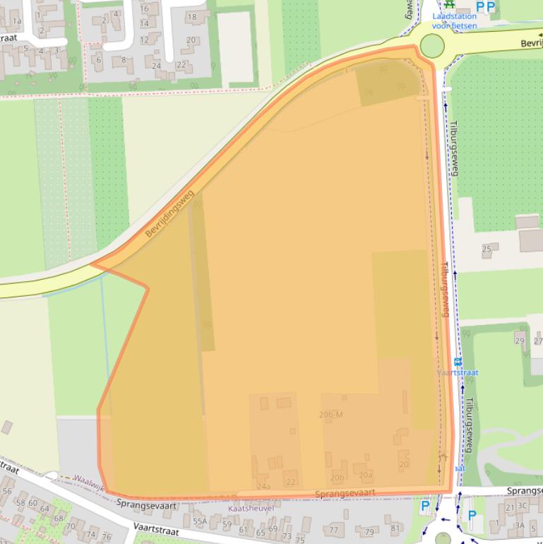 Kaart van postcodegebied 5161JW.