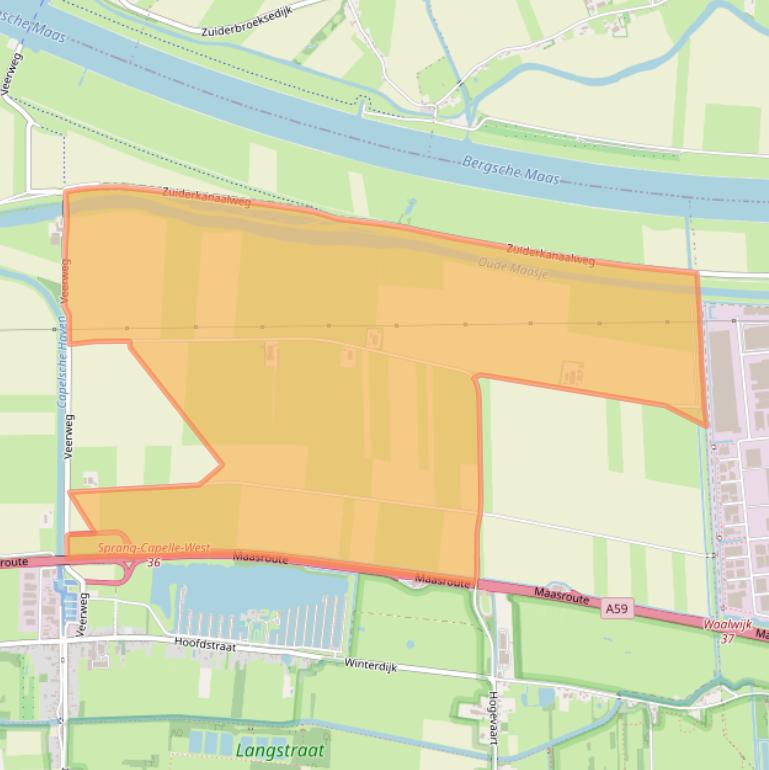 Kaart van postcodegebied 5161PK.