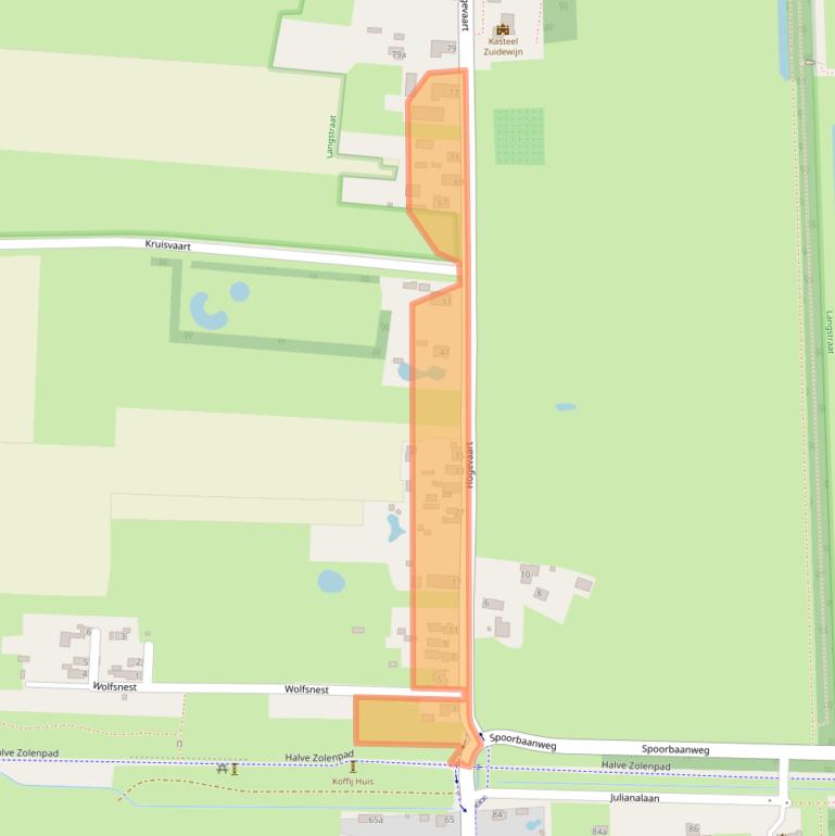 Kaart van postcodegebied 5161PL.