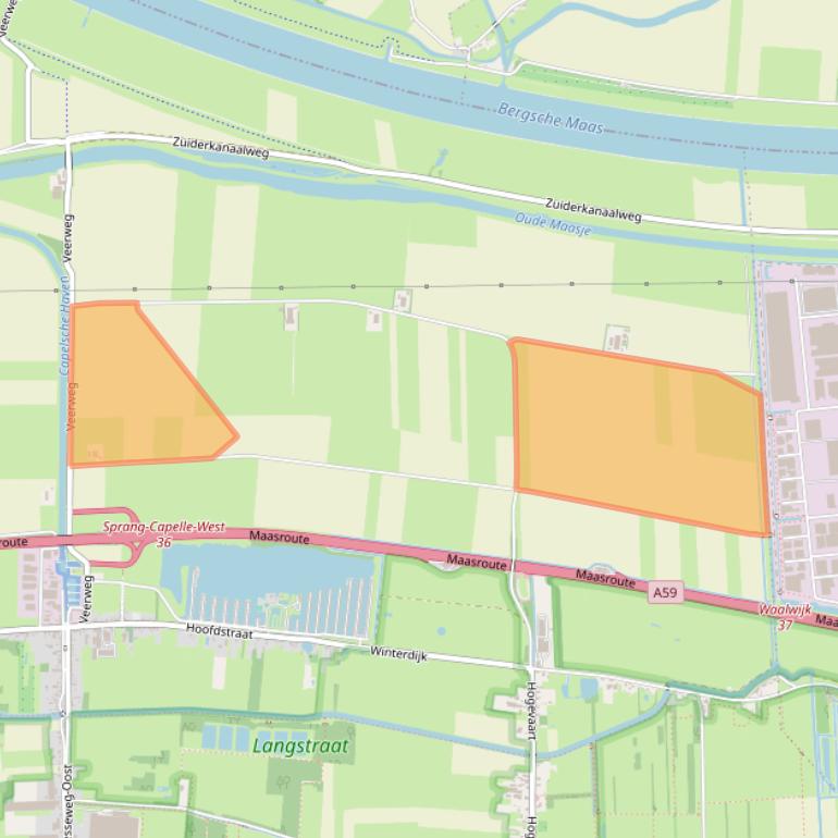 Kaart van postcodegebied 5161PV.