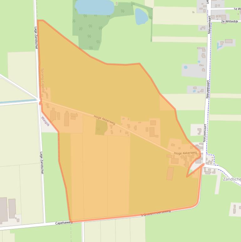 Kaart van postcodegebied 5161RN.