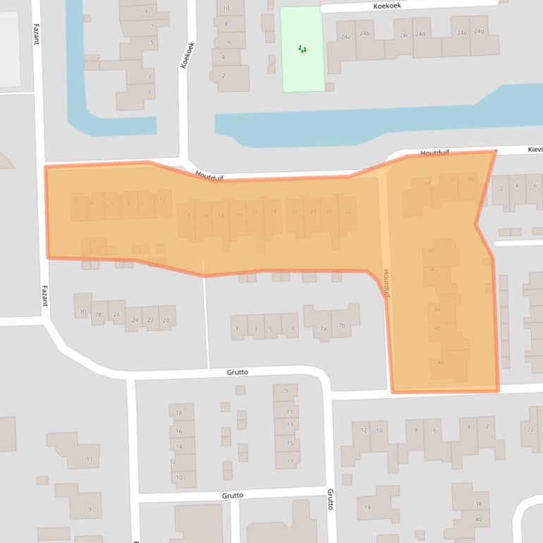 Kaart van postcodegebied 5161SG.