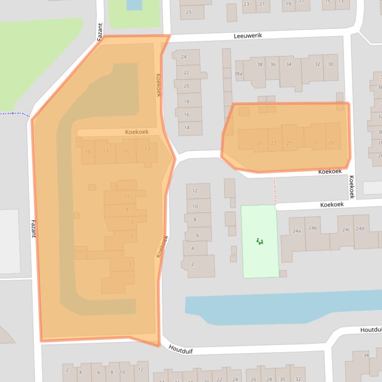 Kaart van postcodegebied 5161SJ.
