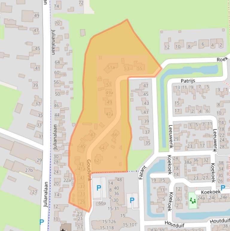 Kaart van postcodegebied 5161SP.