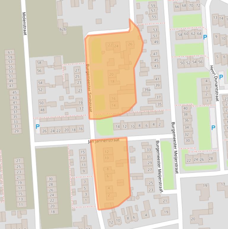 Kaart van postcodegebied 5161TE.