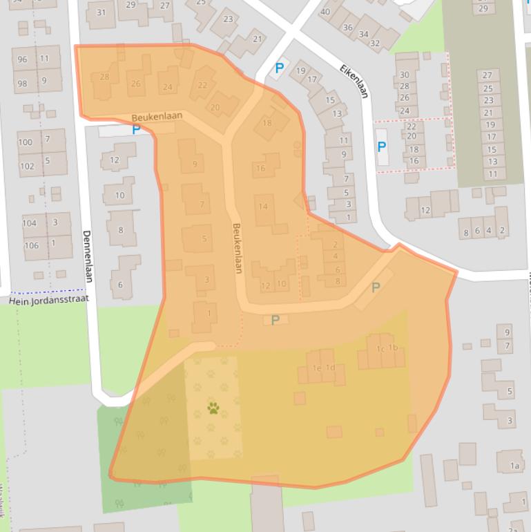 Kaart van postcodegebied 5161TR.