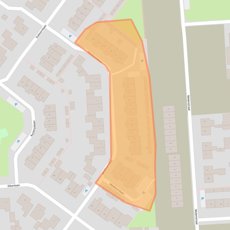 Kaart van postcodegebied 5161TT.