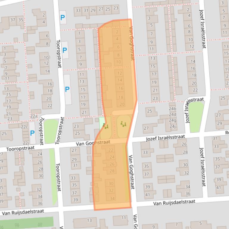 Kaart van postcodegebied 5161VE.