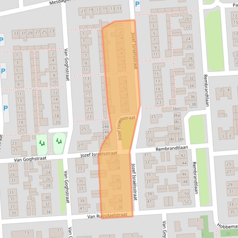 Kaart van postcodegebied 5161VH.