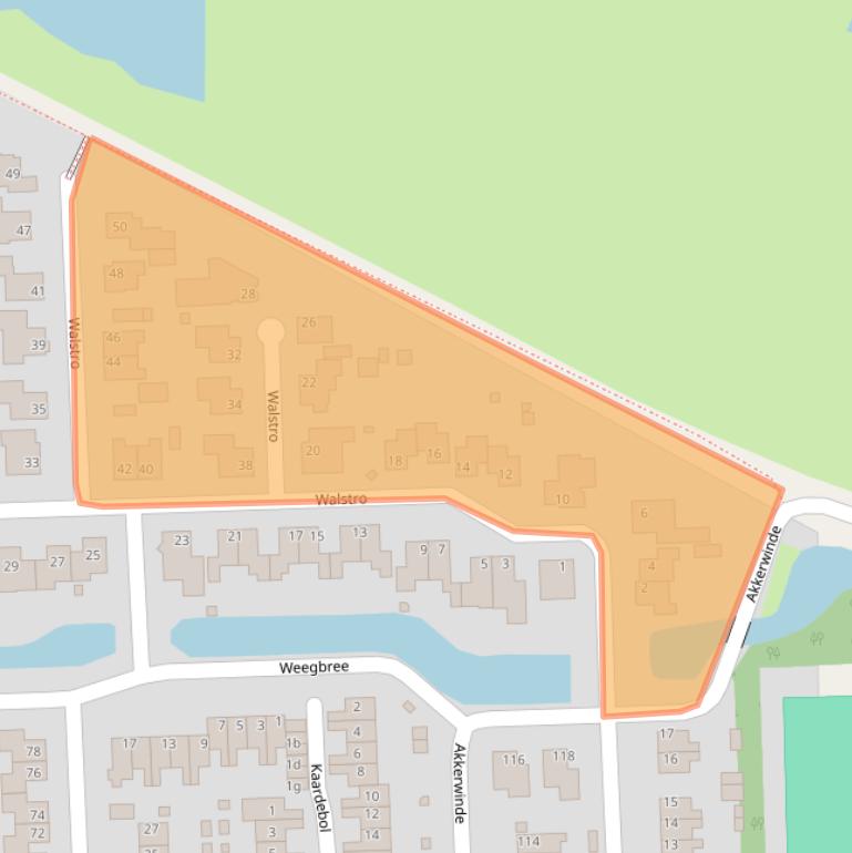Kaart van postcodegebied 5161WK.