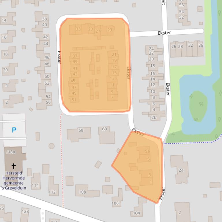 Kaart van postcodegebied 5161WP.