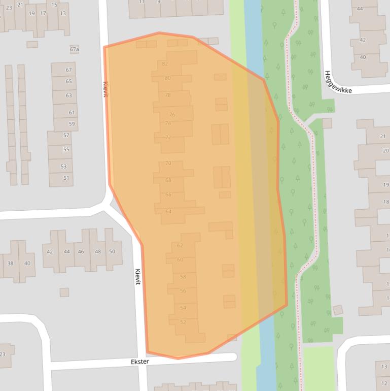 Kaart van postcodegebied 5161WZ.