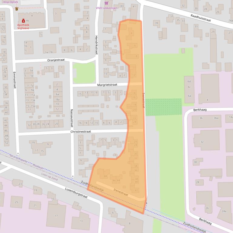 Kaart van postcodegebied 5161XA.