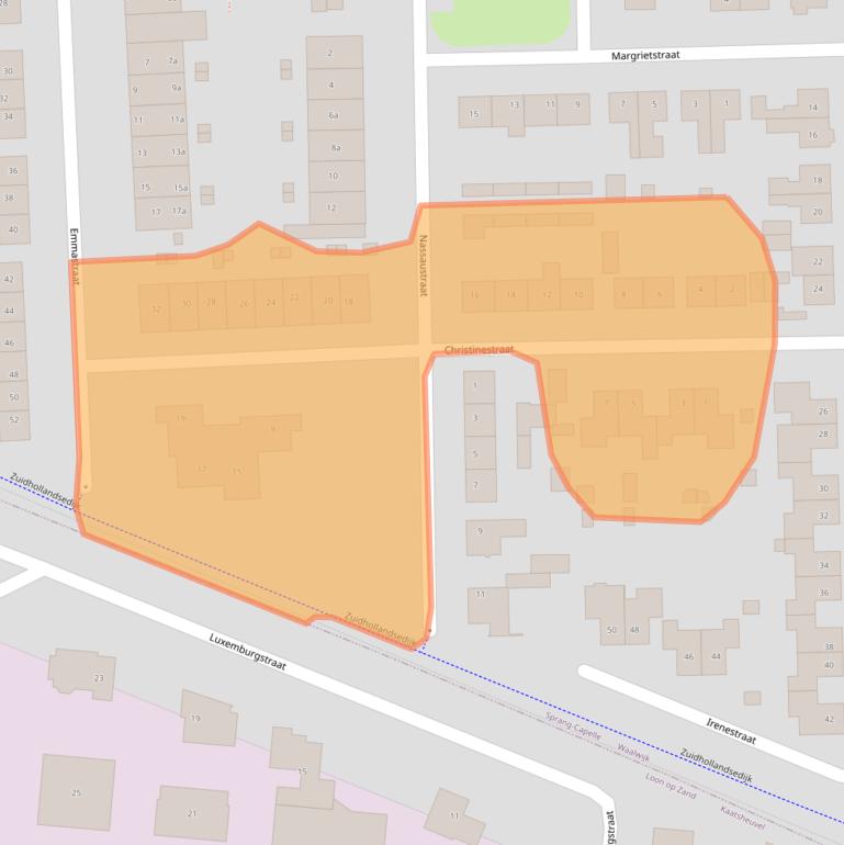 Kaart van postcodegebied 5161XB.