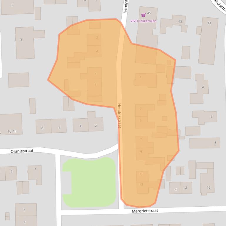 Kaart van postcodegebied 5161XG.