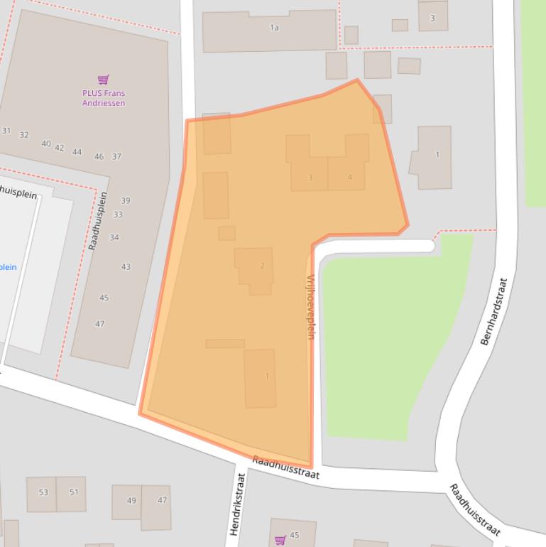 Kaart van postcodegebied 5161XH.