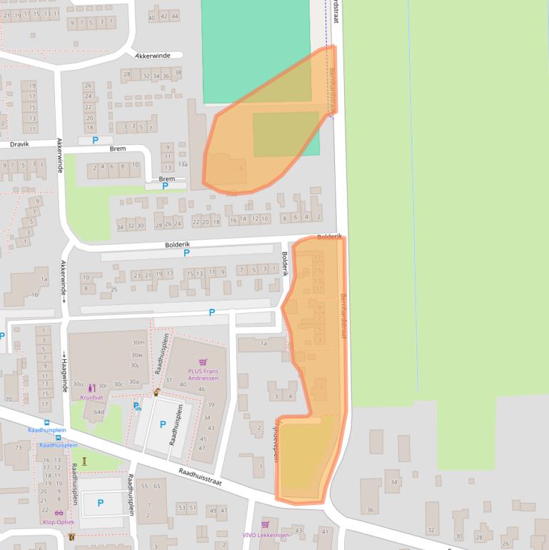 Kaart van postcodegebied 5161XJ.