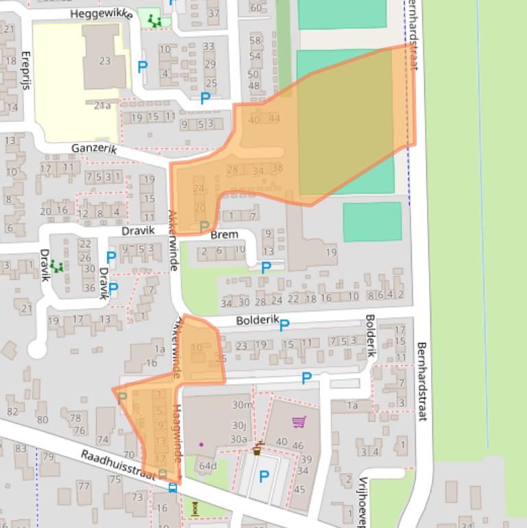 Kaart van postcodegebied 5161XM.