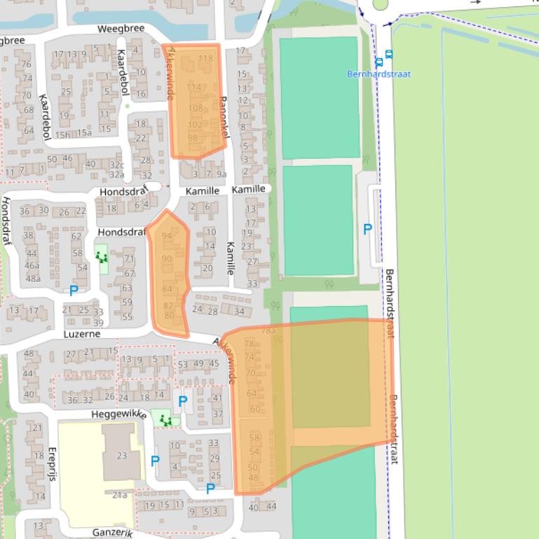 Kaart van postcodegebied 5161XN.