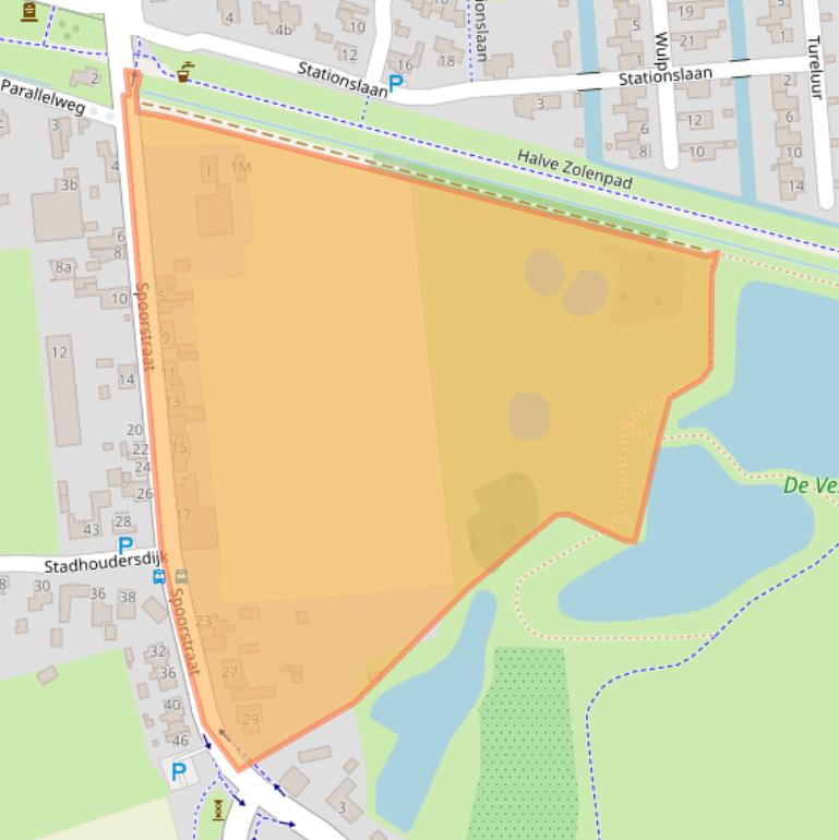 Kaart van postcodegebied 5165AA.