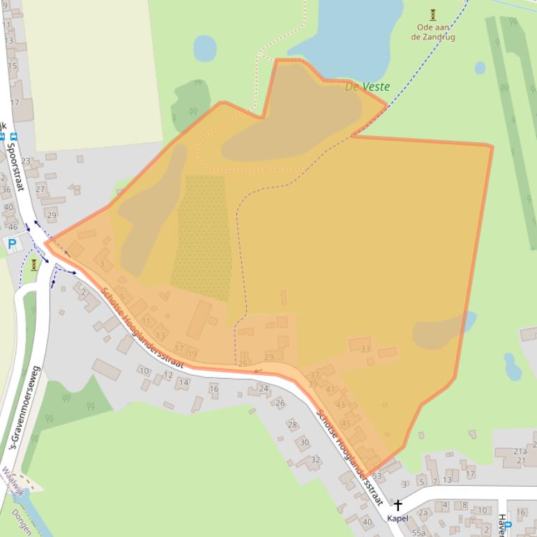 Kaart van postcodegebied 5165AC.