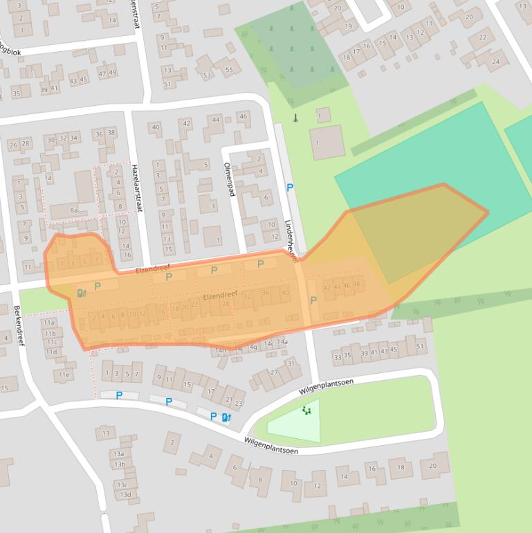 Kaart van postcodegebied 5165AV.