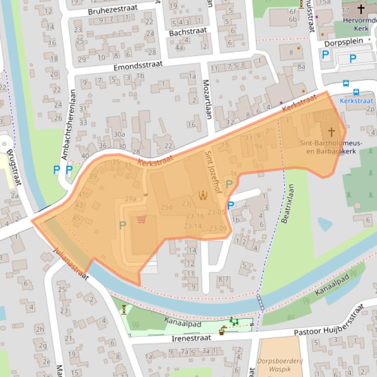 Kaart van postcodegebied 5165CE.