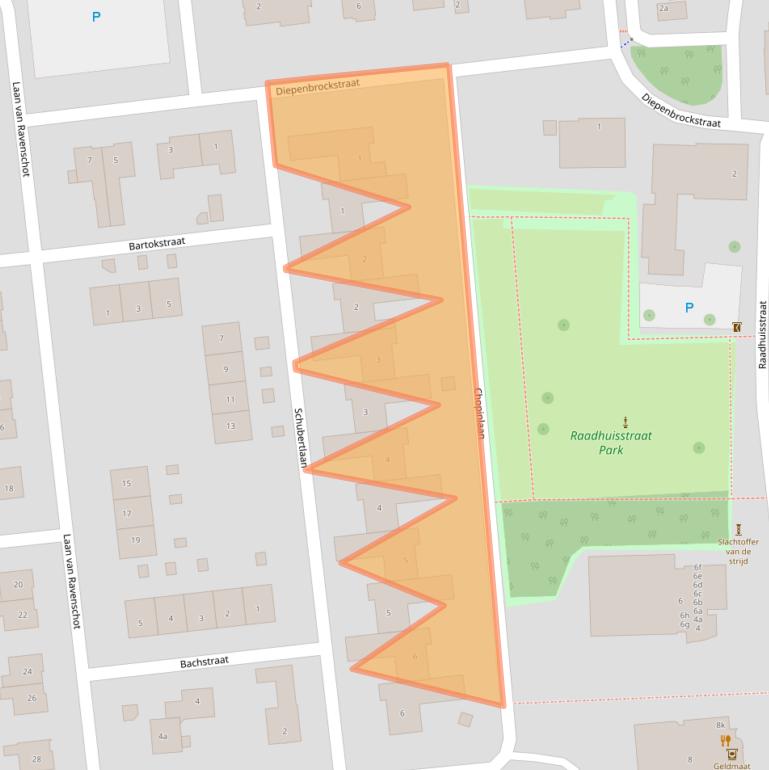 Kaart van postcodegebied 5165CM.